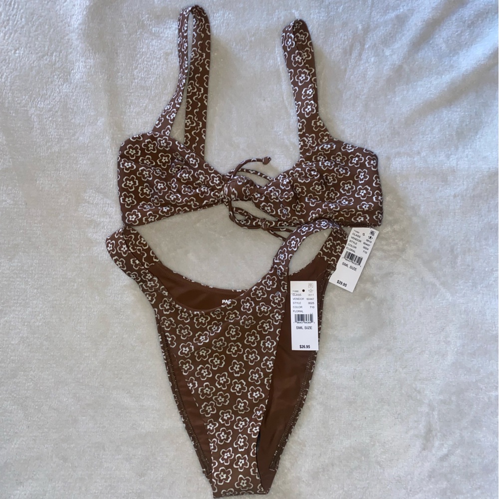 PacSun Eco Floral Olivia Knotted Tank Bikini